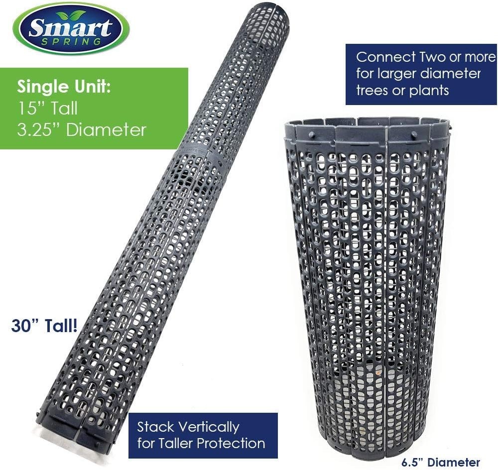 15" Stackable Spiral Tree Guards, Bark Protection - Set of 6