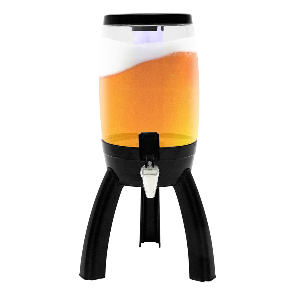 Modern 3L Beer Dispenser Tabletop beer barrel black for bars, restaurants, party