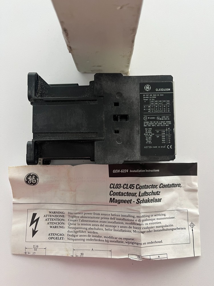 GE CL03D400MD Contactor