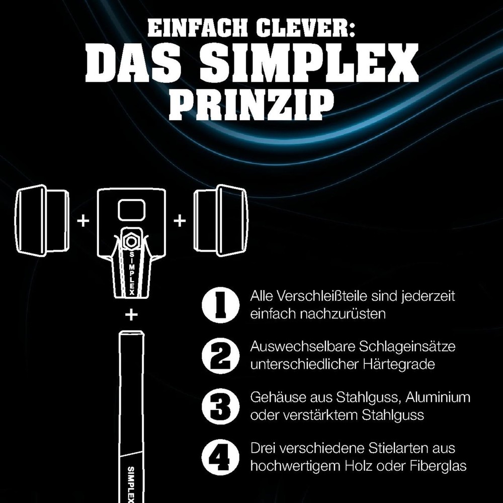 SIMPLEX Handle, for SIMPLEX Sledge Hammers with Malleable Iron Housing | D=60mm | 32...