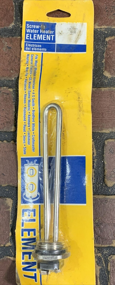 Camco Water Heater Element, Screw-In, 120-Volt, 1500-Watt