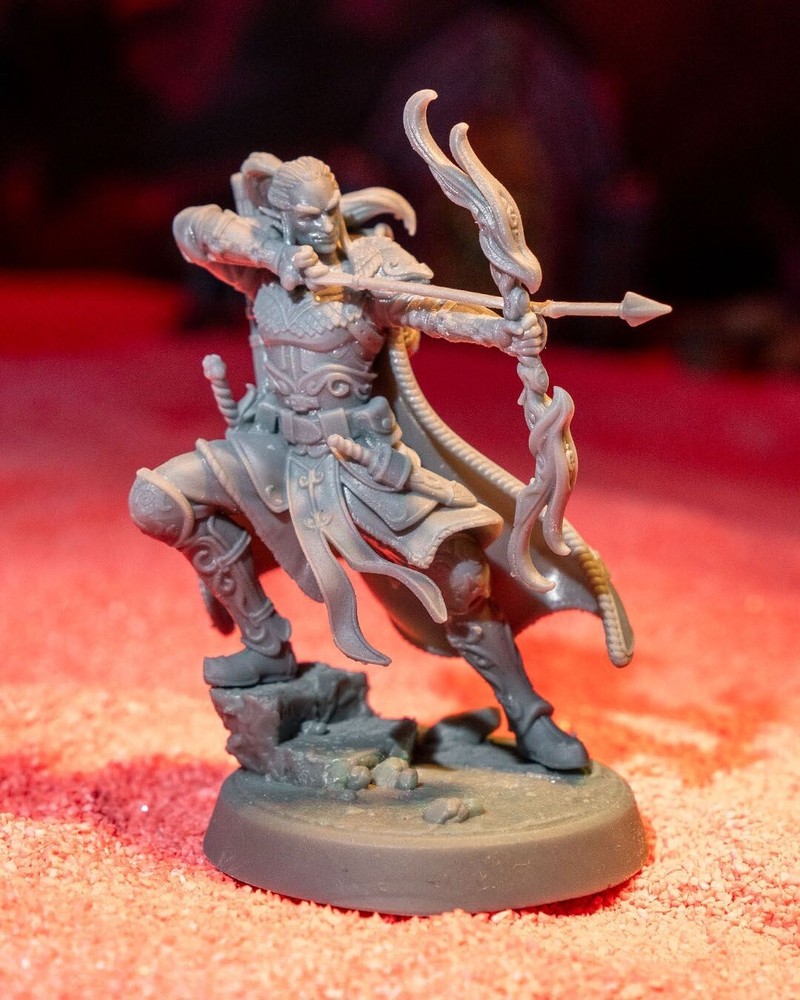 DnD Elduin Elven Archer Mini 32mm Scale TTRPG