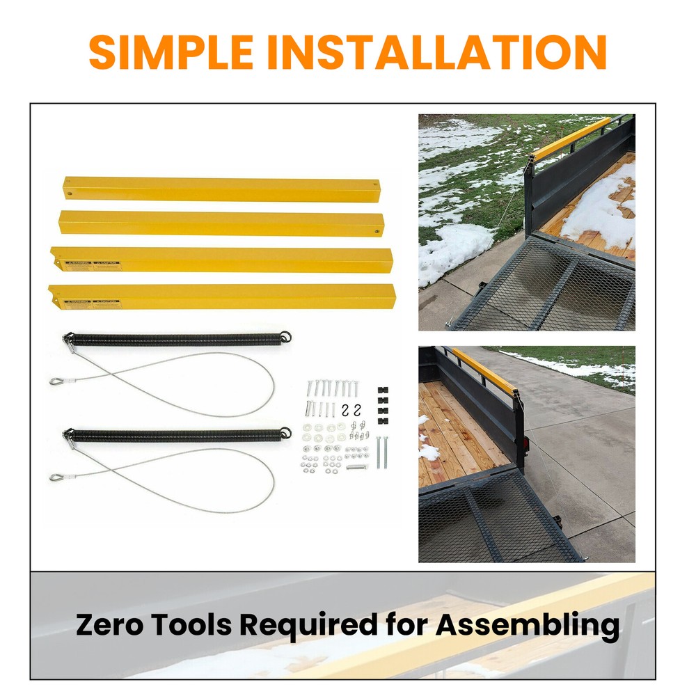 KUAFU 2 Sided Tailgate Utility Trailer Gate & Ramp Lift Assist System