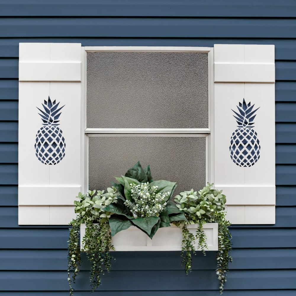 Custom Pineapple Shutter, PVC Exterior Shutter, Sold Individually