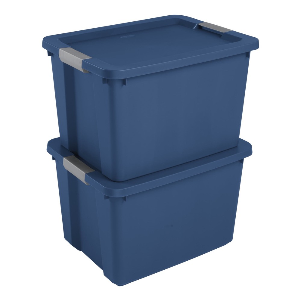 Sterilite Large Storage Bin, 20 Gallon Plastic Storage Container with Latch Lid