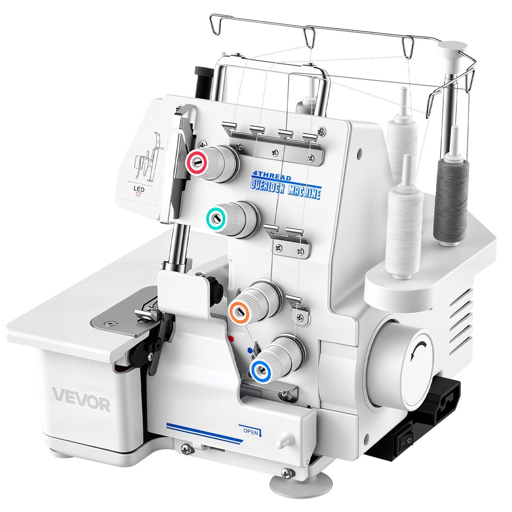 VEVOR Serger Sewing Machine Overlock Machine 1250 SPM 3 and 4 Thread Capability