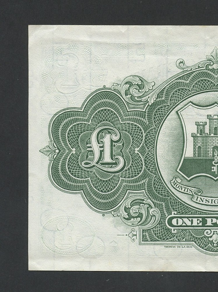 GIBRALTAR £1 note 1965 Krause 18a Good EF Banknotes