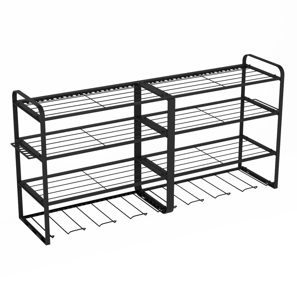 Power Tool Organizer 8 Drill Holder Wall Mount 4 Layers Garage Tool Organizers