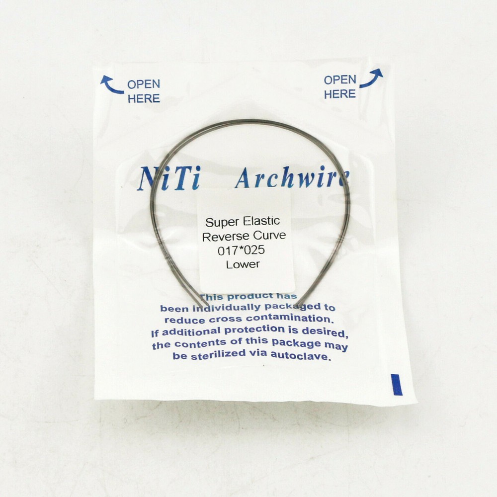 Dental Orthodontic Arch Wire Niti Super Elastic Reverse Curve Rectangular/Round