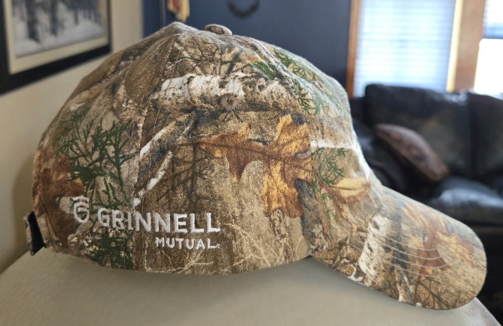 Realtree Edge Camouflage Cap Hat Hook & Loop Back Strap Embroidered Ad Logos NWT