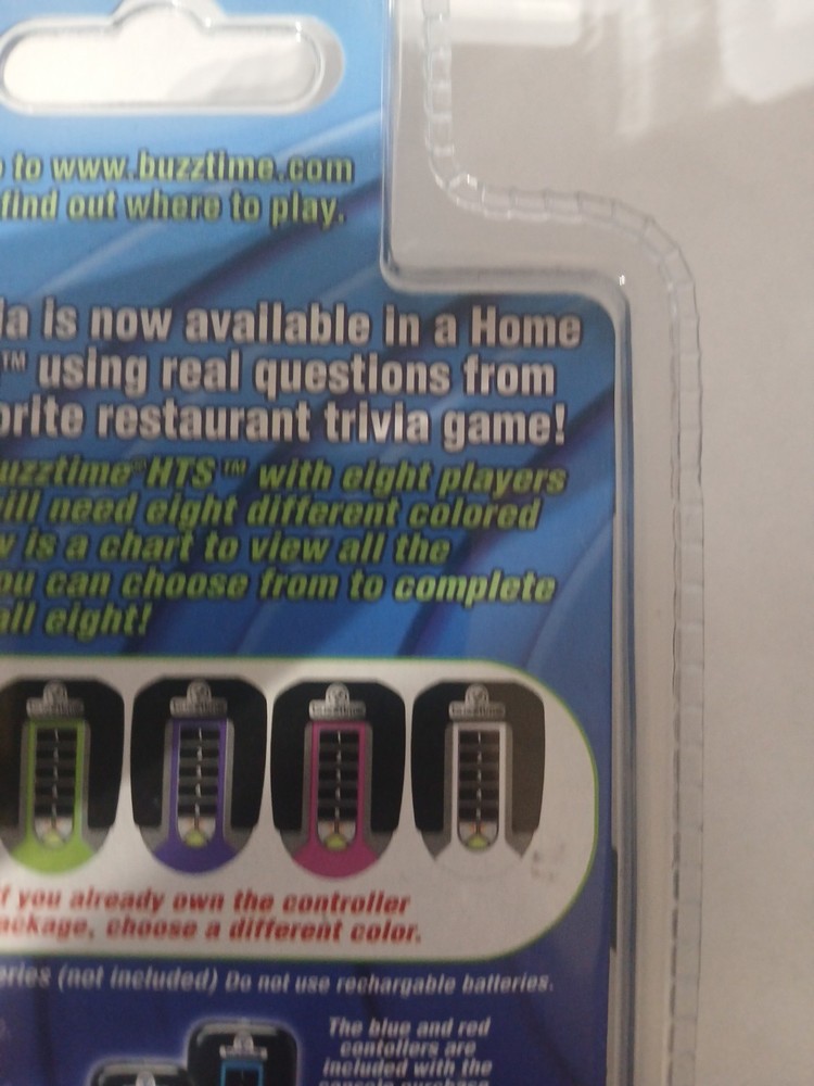 Buzztime Wireless Controller Home Trivia System NIP Green Cadaco New