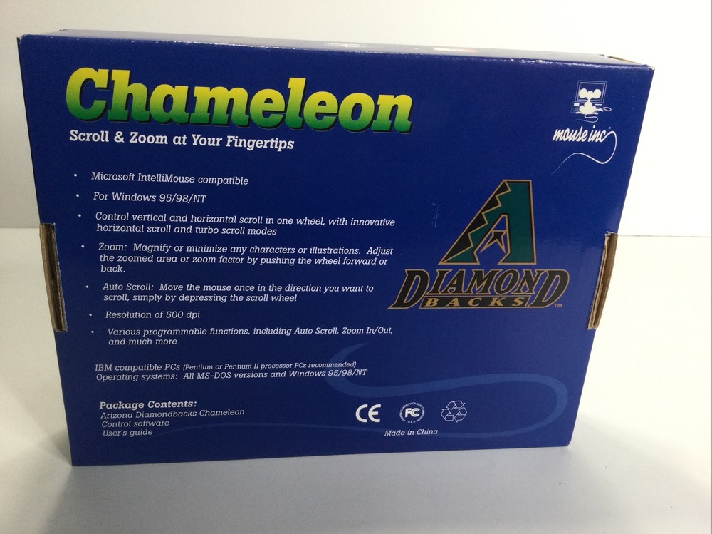 Chameleon Arizona Diamondbacks Computer Mouse PURPLE Vintage Throwback MLB