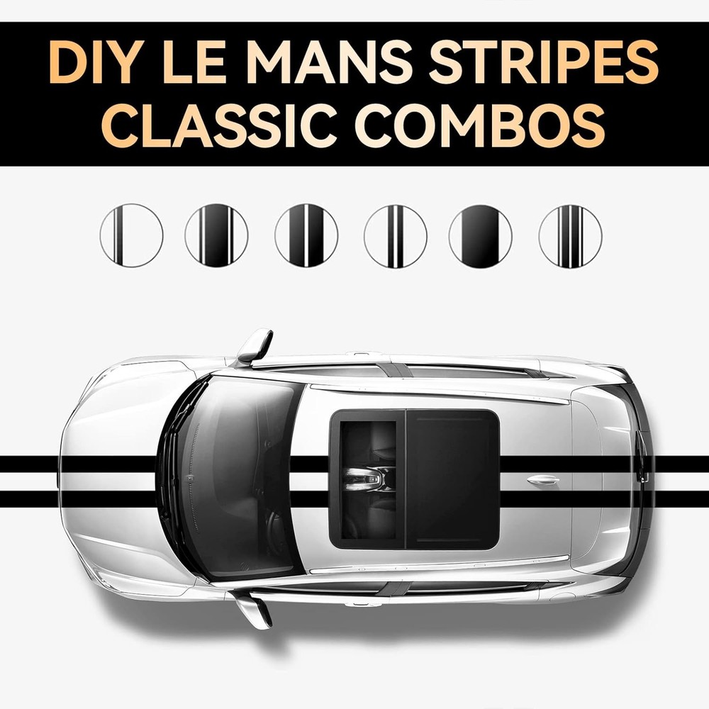 LZLRUN High Gloss Vinyl Wrap Kit for Chrome Delete, 3"x30ft