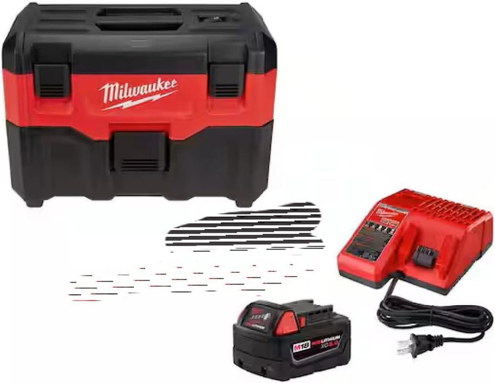 M18 Wet/Dry Vacuum with XC5.0 Starter Kit - Powerful & Versatile Cleaning Tool