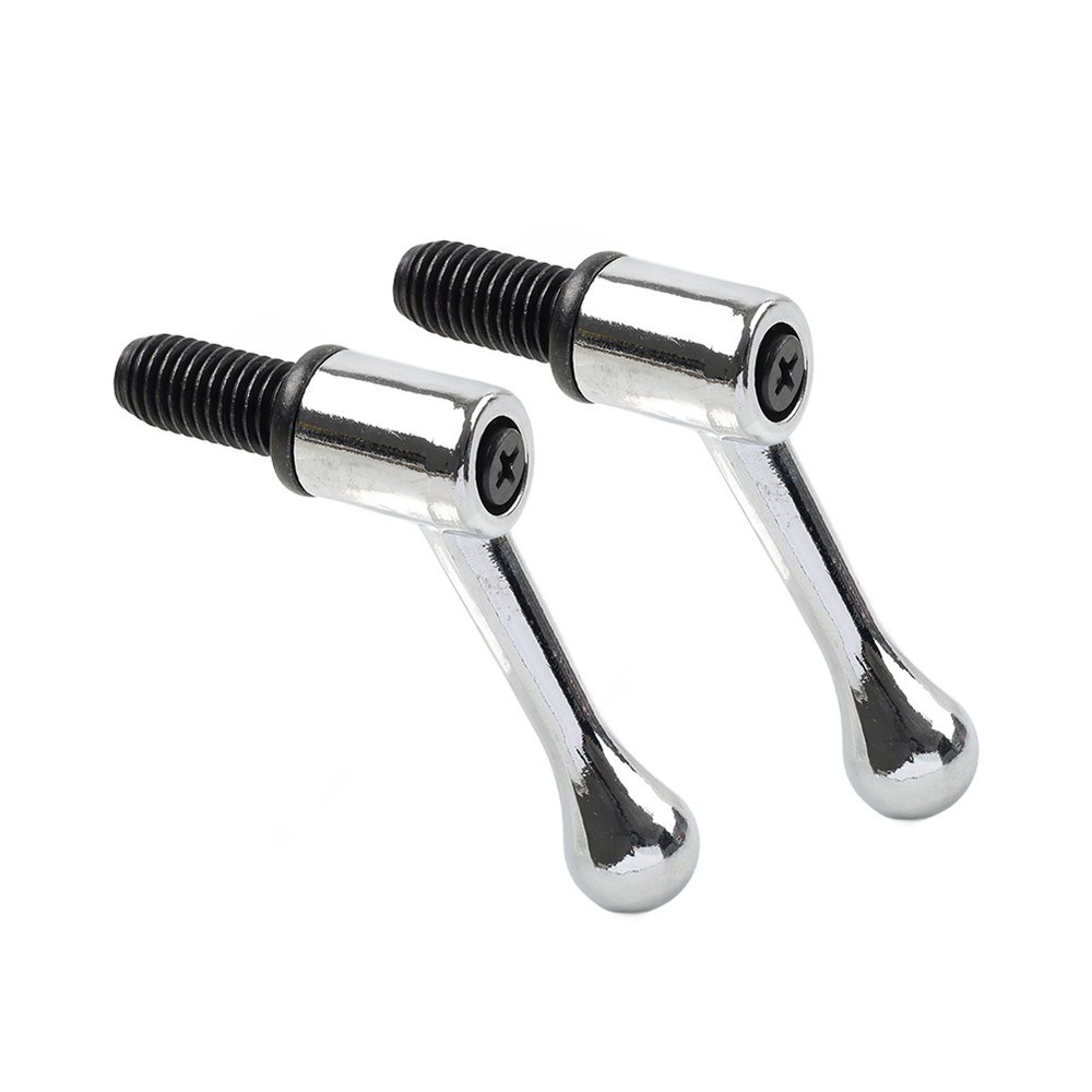 2pcs Table Lock Handle M12 Thread Set Fit for Bridgeport Milling Machine Silver