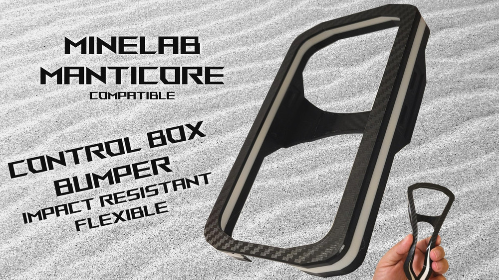 Minelab Manticore Compatible Control Box Bumper Protector  - CF WHITE/BLACK