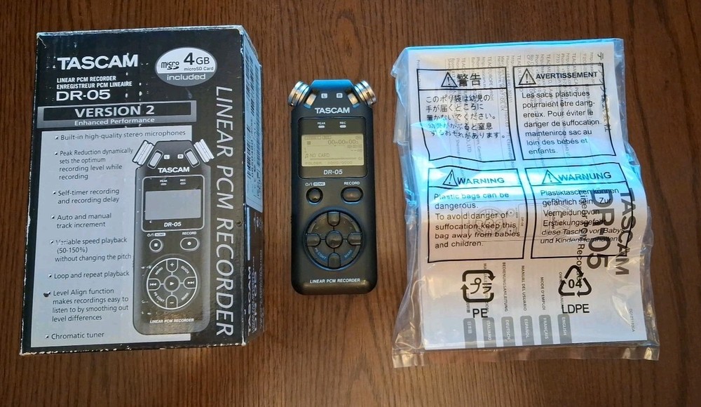 TASCAM DR-05 Version 2 Linear PCM Recorder Stereo Handheld