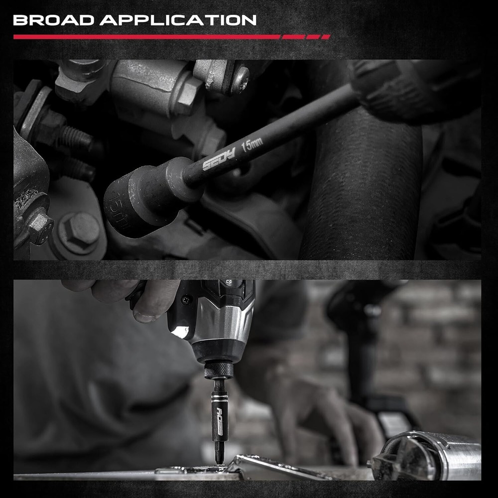 Nut Driver Impact Bit Set - 31-Piece Magnetic Socket Impact Drill Bit Tool Sets