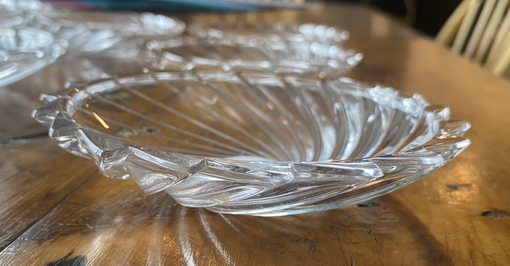 Vintage Crystal Bobeche Swirl pattern