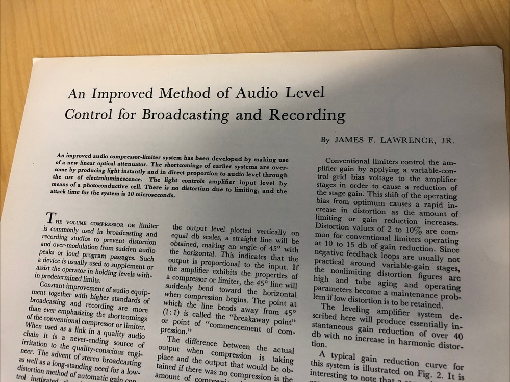 1964 AUDIO Article AUDIO LEVEL CONTROL FOR BROADCASTING