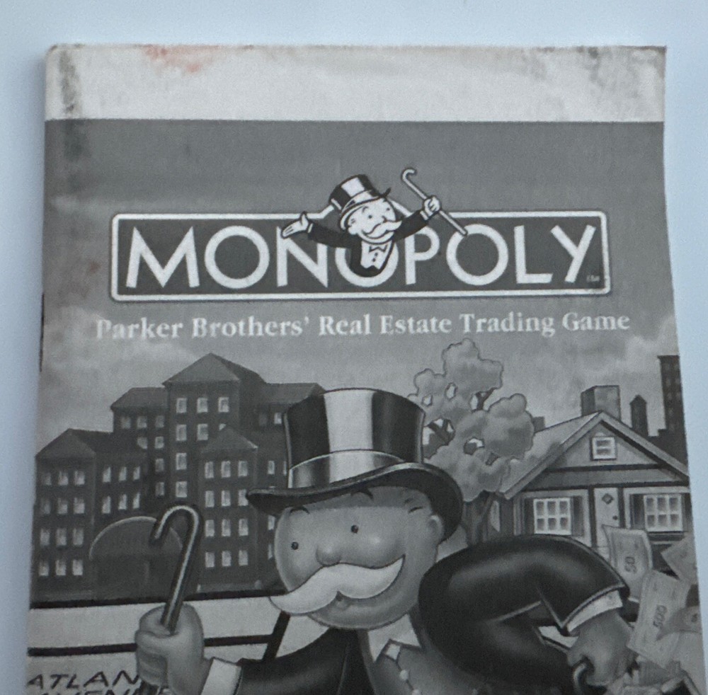 monopoly sega genesis manual only