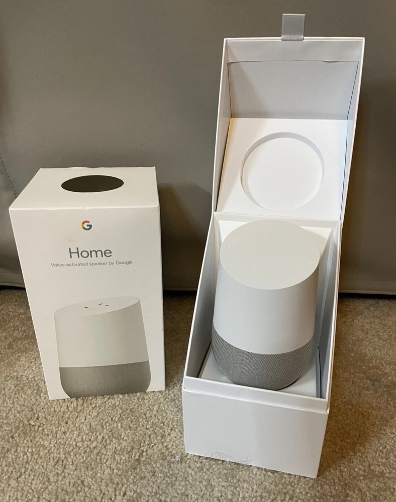 Google Home Assistant Smart Speaker (1st Gen) – White/Gray