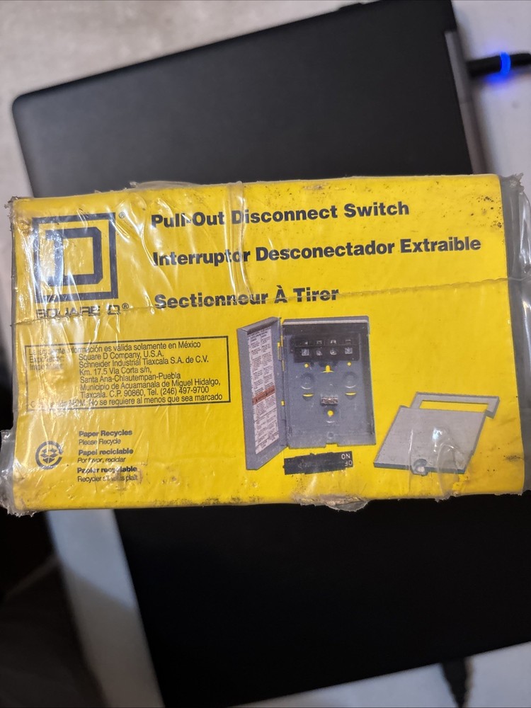 SQUARE D Schneider Electric UFP222R 60 Amp A/C Pull Out Switch NEW