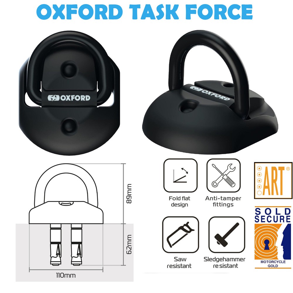 1M CHAIN LOCK + TASK FORCE GROUND WALL ANCHOR OXFORD SOLD SECURE SECURITY BUNDLE