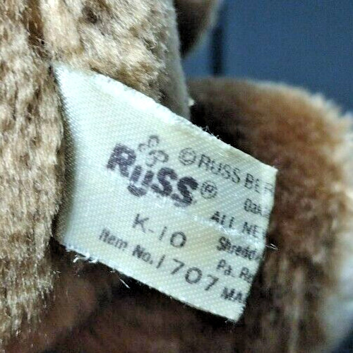 VTG RUSS Bear Plush "Apperley" Fully Jointed Stuffed Animals