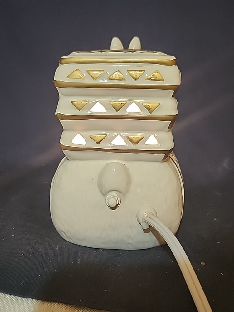 Camel With Howdah White Ceramic Figurine Vintage Night Light Working Condition