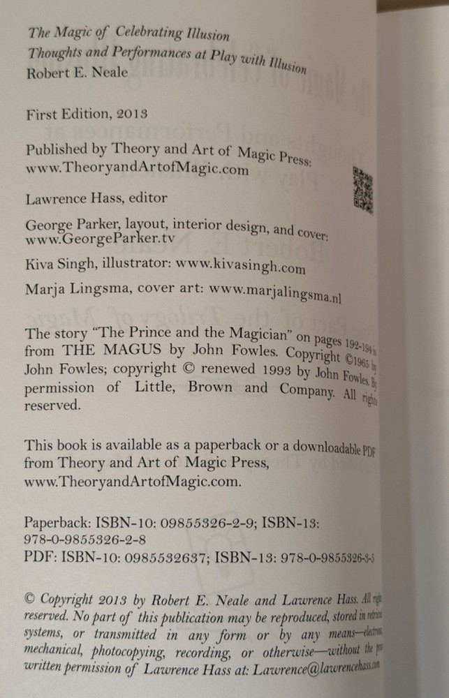 The Magic of Celebrating Illusion, Robert E. Neale