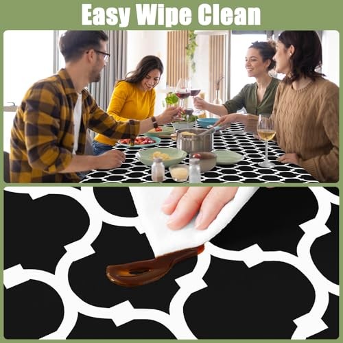 Rectangle Picnic Table Cover, Waterproof Elastic 72" x 30" (Rectangular) Black