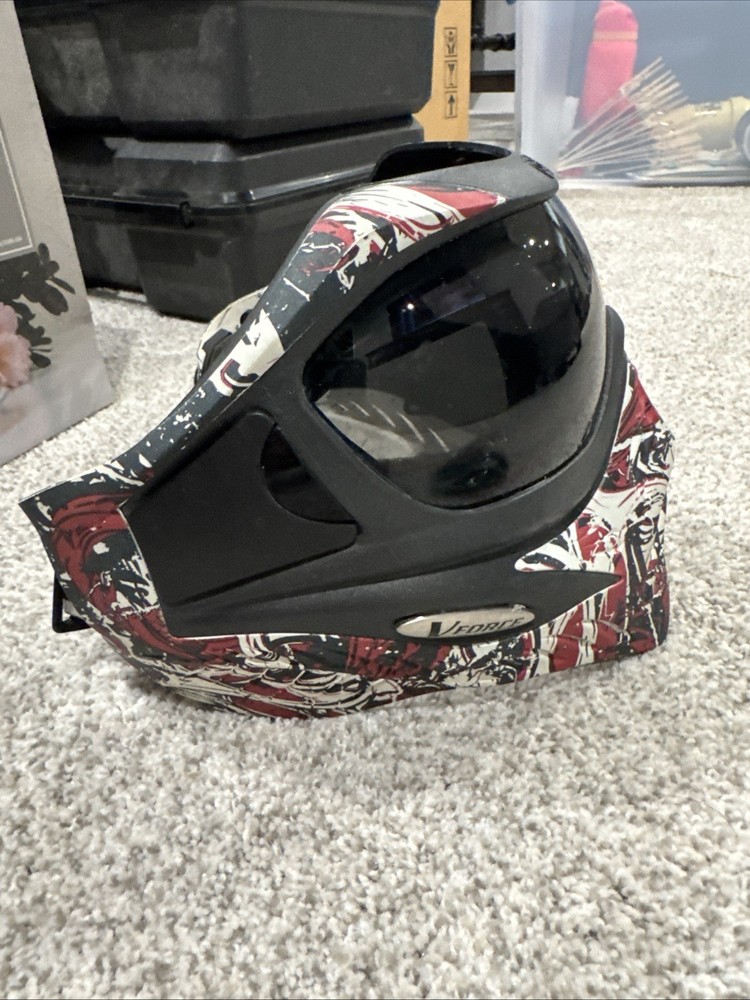 VForce Profiler Paintball Mask Black & Red & White Used