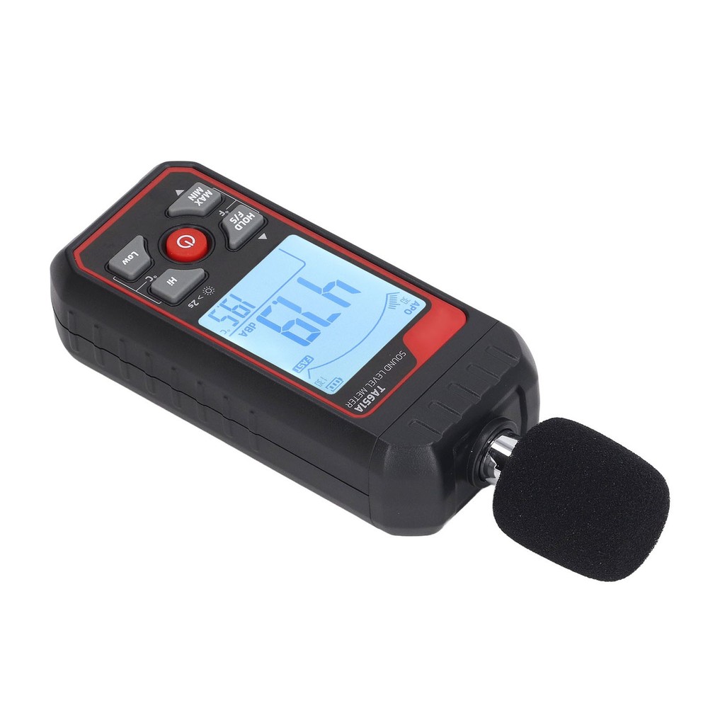 Sound Level Meter Sensitive Quick Response LCD Backlit Noise Tester Black
