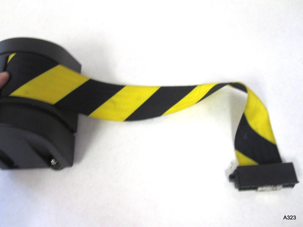 Replacement Safety Retractable Belt  15' Yellow/Black Chevron Pattern
