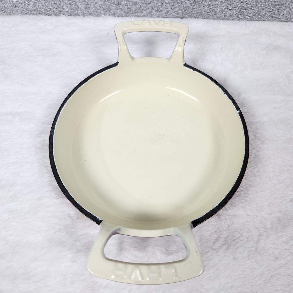 LAVA Cast Iron Enameled Red 6.5" Pan EUC