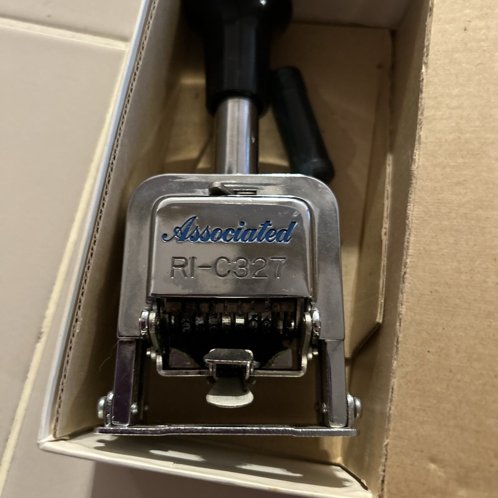 Cascade VINTAGE NUMBERING MACHINE, 6 WHEELS,STYLE E, WITH BOX
