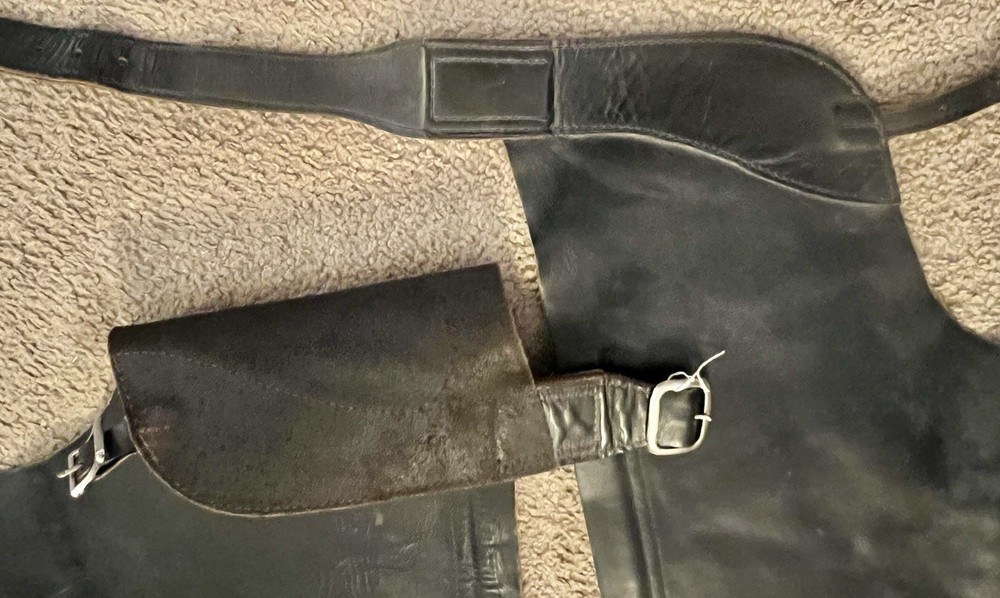 Black Leather Chaps unmarked See Description For Size