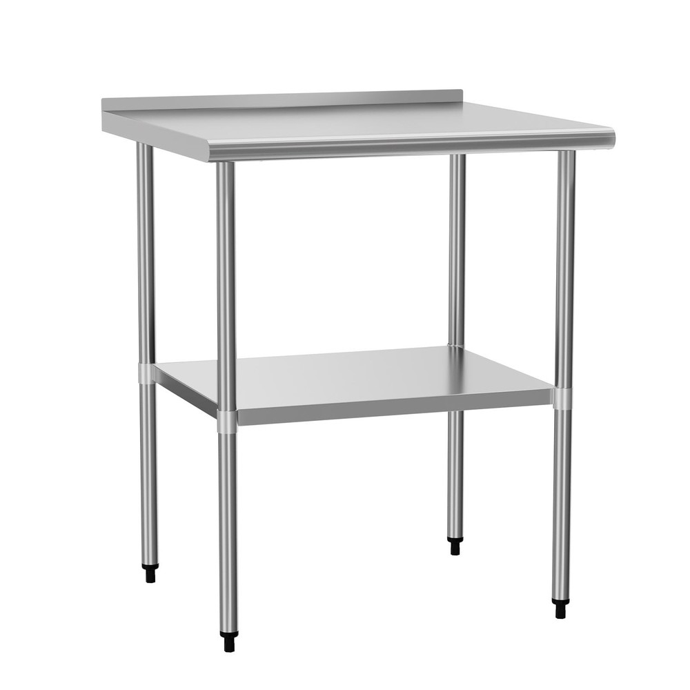 Stainless Steel Table for Prep & Work 30" X 30" inches with Adjustable Unders...
