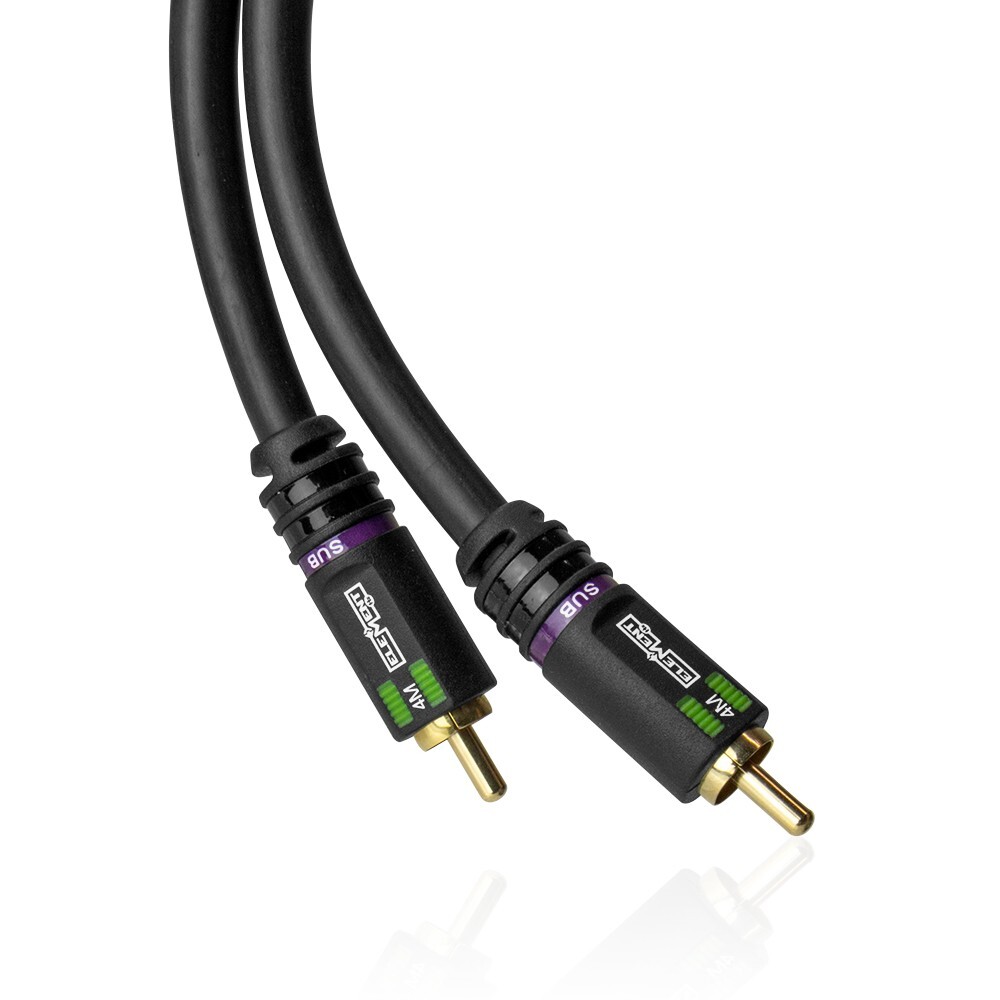 Element-Hz™ Subwoofer Cable 13.12ft (Gold Plated RCA Connector)