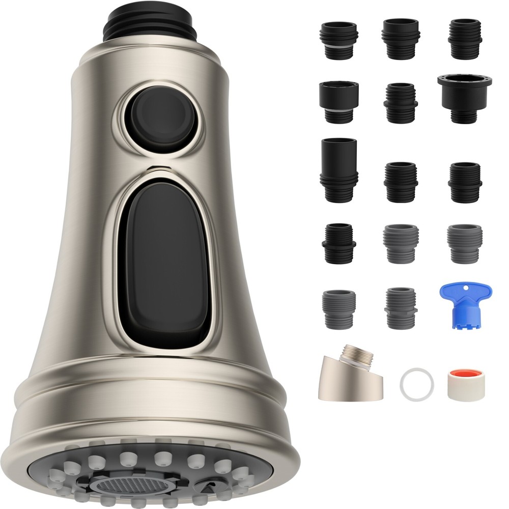 Kitchen Faucet Head Replacement 3 Function Faucet Sprayer Nozzle With 15 Adapter