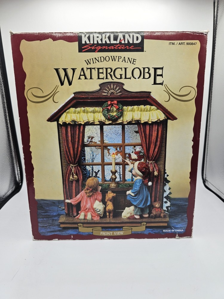 Kirkland windowpane waterglobe (Snowman) Read Description