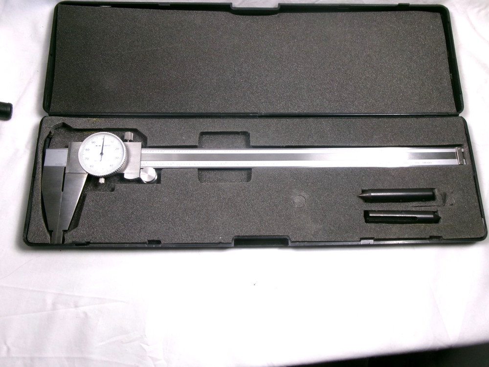 12" DIAL CALIPER SET WITH BEAM TRAMMEL POINTS - IOB