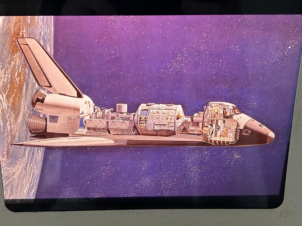 1978 NASA KSC Space Shuttle Orbiter Cross-section View Presentation Transparency