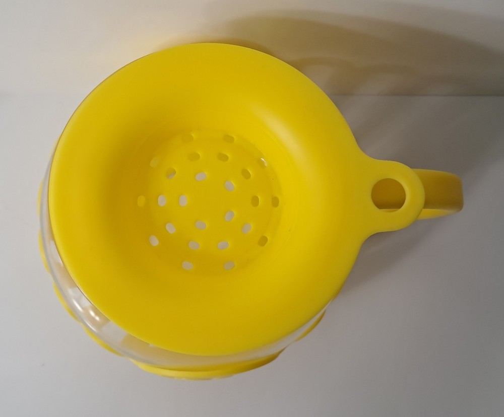 Ecolution Micro-Pop Microwave Glass Popcorn Popper Yellow Eco-friendly 1.5 Qt