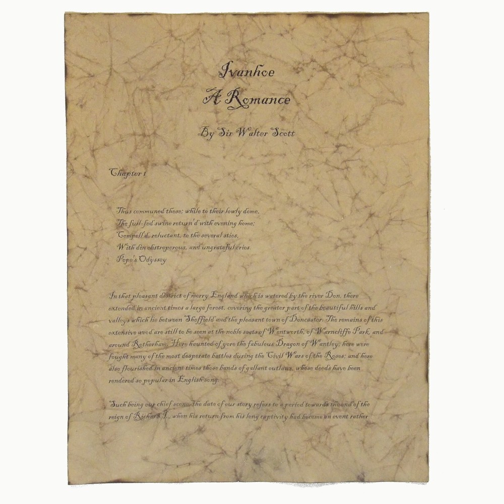 Ivanhoe - Hand Antiqued First Page Reproduction