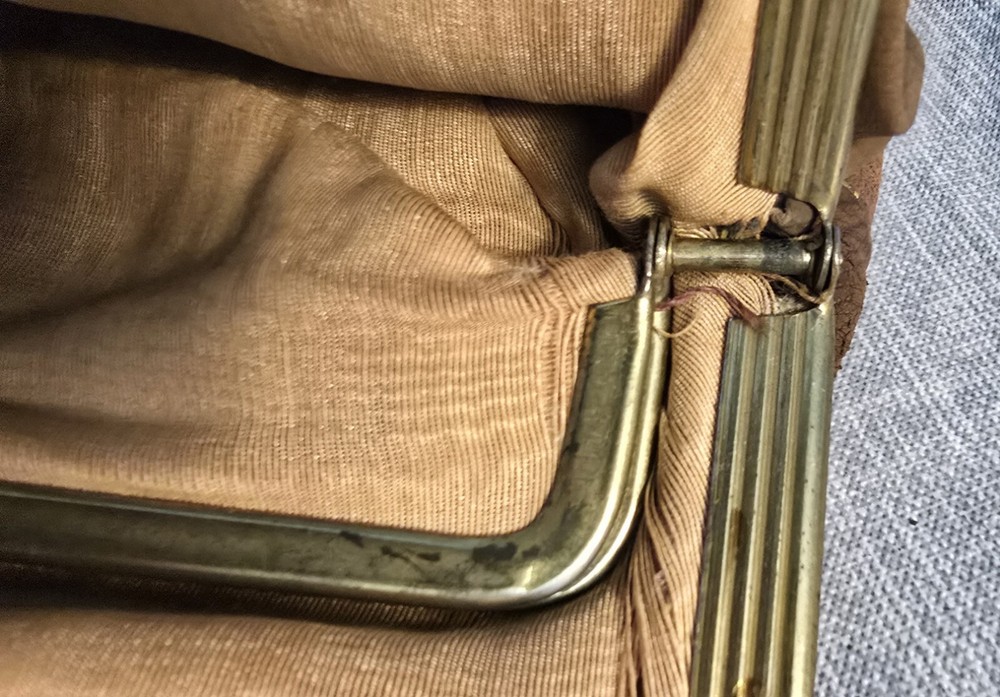 Antique Brown Leather Purse
