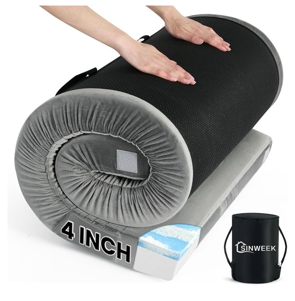 Sinweek Memory Foam Camping Mattress CertiPUR-US Waterproof - B2