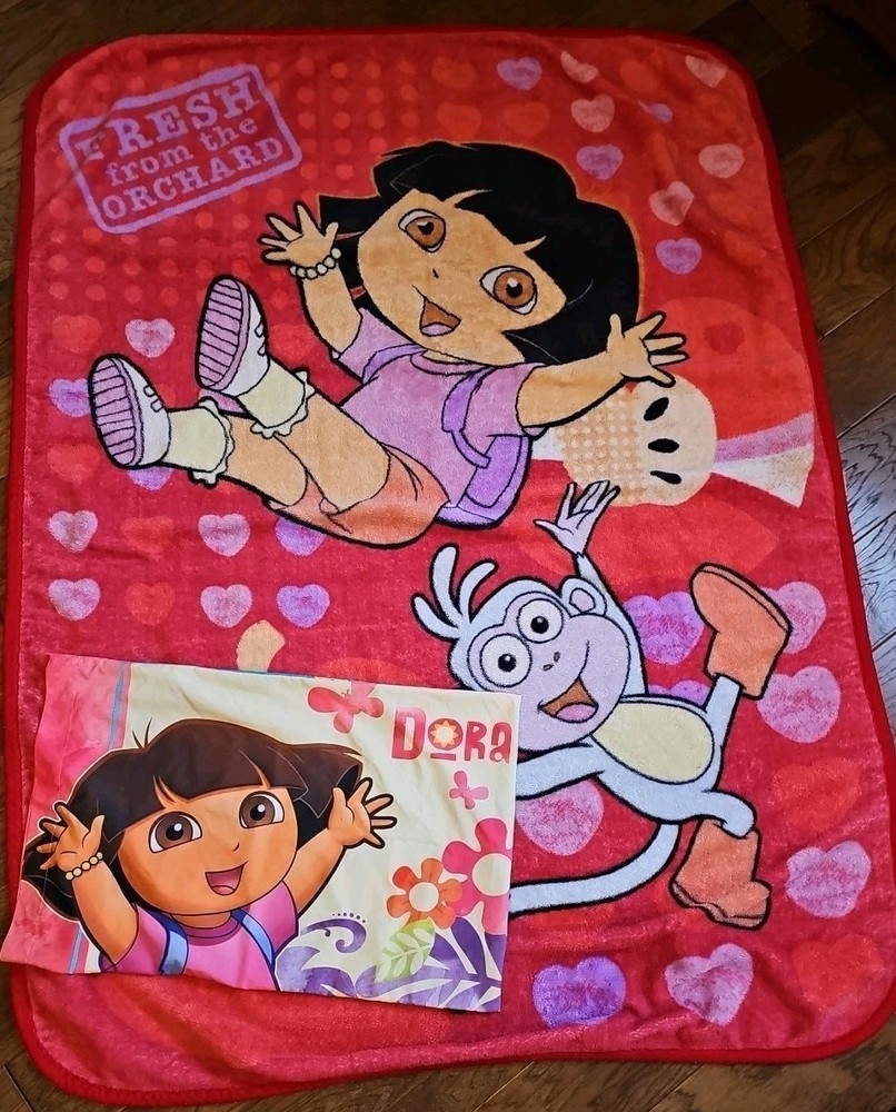 Dora The Explorer Blanket With Pillow Case 75×57