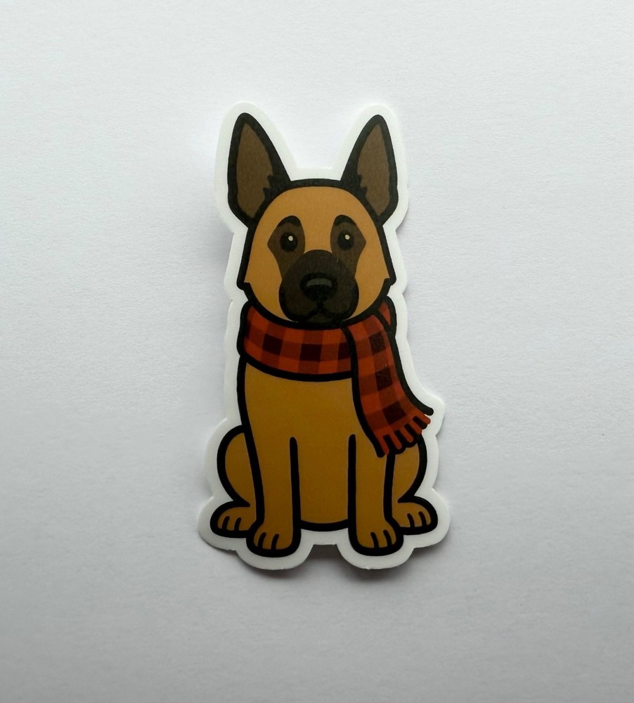 Belgian Malinois in Scarf Sticker